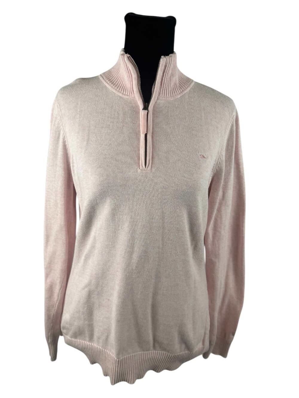 Womens Vineyard Vines Pink Quarter Zip Sweater Size M